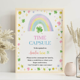Rainbow Lucky One Verjaardag Tijd Capsule teken Poster