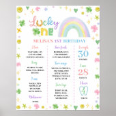 Rainbow Lucky One Verjaardagsmijlpaal Poster (Voorkant)