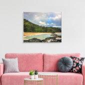 Rainbow, Lumaha'i Beach, Kauai, Hawaii Photography Canvas Afdruk (Insitu (Woonkamer))