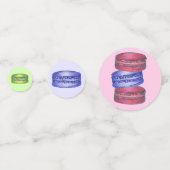 Rainbow Macaron Cookies French Pastry Bakery Food Confetti (Voorkanten)