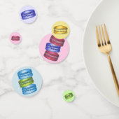 Rainbow Macaron Cookies French Pastry Bakery Food Confetti (Groep)