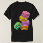Rainbow Macarons French Snoep Dessert Lover Cute P T-shirt (Design voorkant)