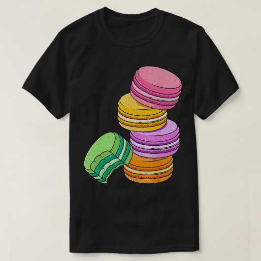 Rainbow Macarons French Snoep Dessert Lover Cute P T-shirt (Design voorkant)