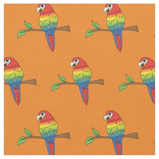 Rainbow Macaw Parrots Cute Birds Stof (Close Up)