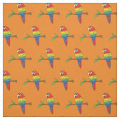 Rainbow Macaw Parrots Cute Birds Stof (Swatch)