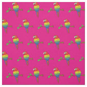 Rainbow Macaw Parrots Cute Birds Stof (Swatch)