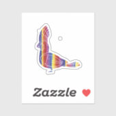 Rainbow Macaw Sticker (Vel)