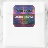 Rainbow Magic Cosmic Galaxy Artisan Productlabels Vierkante Sticker (Tas)