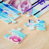 Rainbow Magical Fox Fairy Flowers Fantasy Art Legpuzzel (Zijkant)