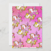 Rainbow Magical Unicorn Party Gelukkige Verjaardag Kaart (Achterkant)