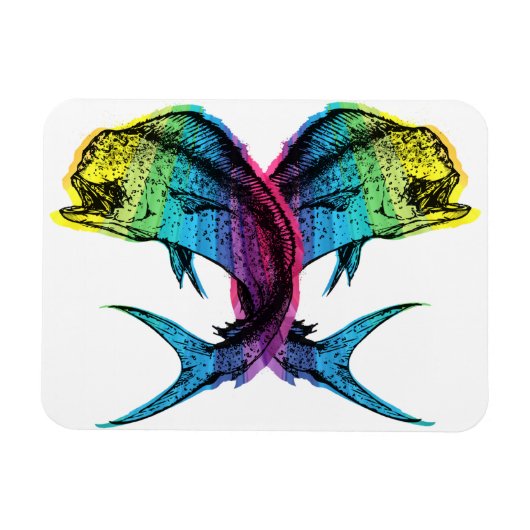 Rainbow Mahi Mahi Magneet (Horizontaal)
