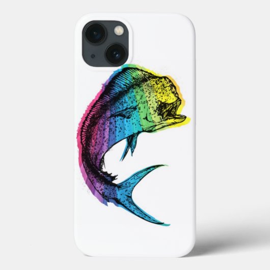 Rainbow Mahi Mahi over White Case-Mate iPhone Case (Achterkant)