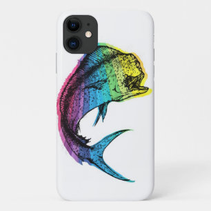 Rainbow Mahi Mahi over White Case-Mate iPhone Case