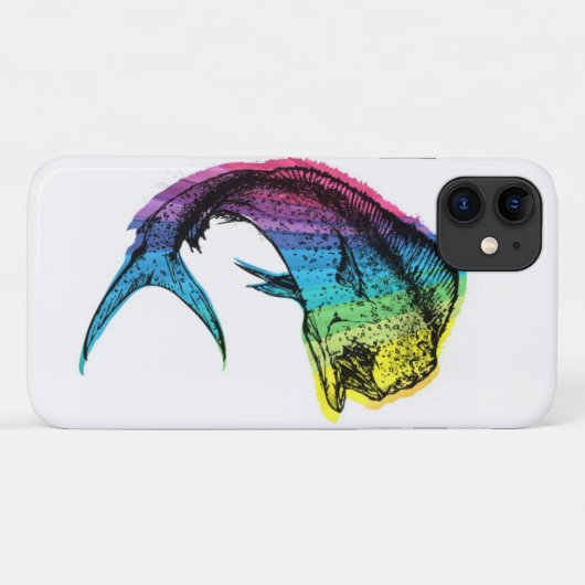 Rainbow Mahi Mahi over White Case-Mate iPhone Case (Achterkant (horizontaal))