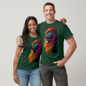"Rainbow Majesty – Vibrant Lion Art T-shirt"T-shir T-shirt (Unisex)