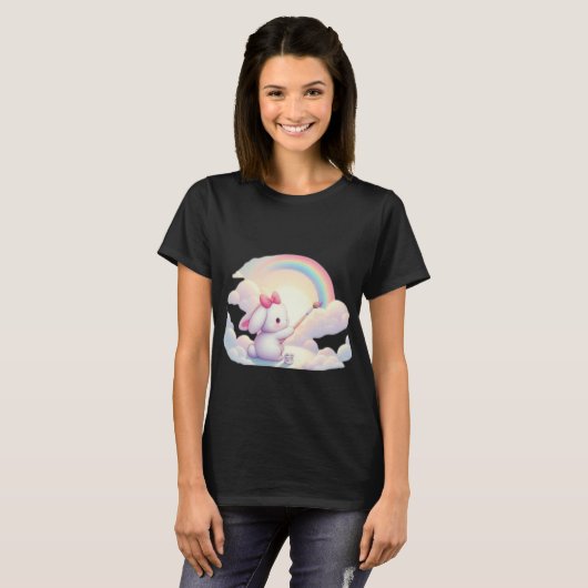 Rainbow Maker – The Creative Bunny T-shirt (Voorkant volledig)