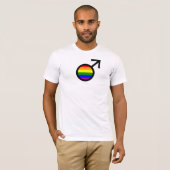 Rainbow Male-symbool T-shirt (Voorkant volledig)