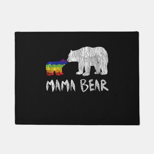 Rainbow Mama Beer altijd altijd voor altijd liefde Deurmat (Voorkant)