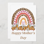 Rainbow Mama Happy Moederdag Kaart (Voorkant / Achterkant)