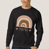 Rainbow Mama V Neck  Boho Style Teacher for Mom Trui (Voorkant)