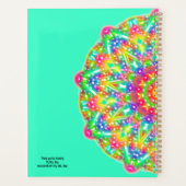 Rainbow Mandala Aqua Boho Planner (Achterkant)