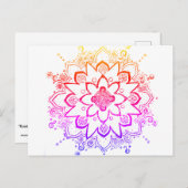 Rainbow Mandala briefkaart (Voorkant / Achterkant)