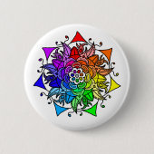 Rainbow Mandala Button (Voorkant)