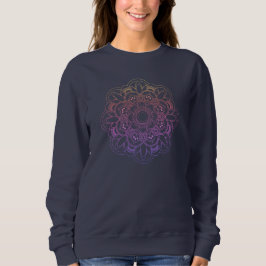 Rainbow Mandala donkerblauw sweatshirt