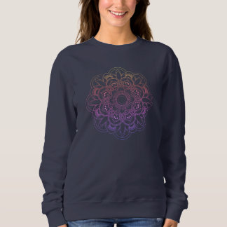 Rainbow Mandala donkerblauw sweatshirt