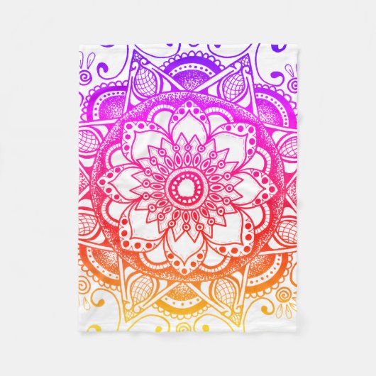 Rainbow Mandala Fleece Blanket Deken (Voorkant)