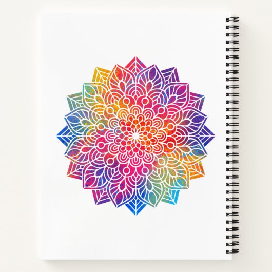Rainbow Mandala Indiala Notitieboek (Achterkant)