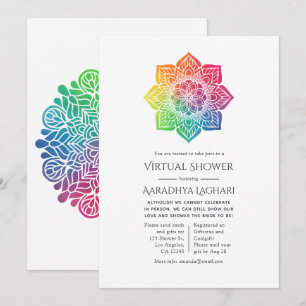 Rainbow Mandala Indian Virtual Shower Kaart