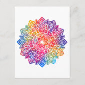 Rainbow Mandala Indian Wedding Guest Details Informatiekaartje (Achterkant)