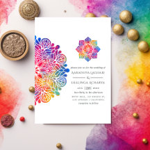 Rainbow Mandala Indian Wedding