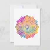 Rainbow Mandala Indian Wedding RSVP Kaartje (Achterkant)