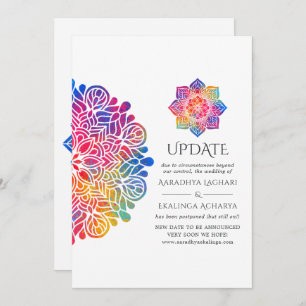 Rainbow Mandala Indian Wedding Update Kaart