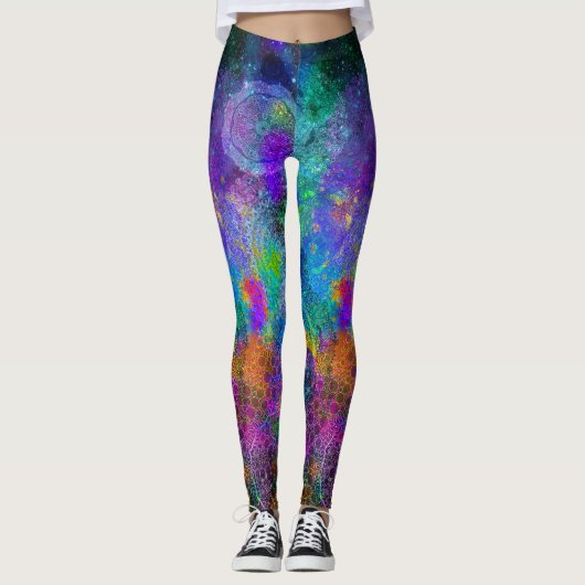 Rainbow Mandala Leggings (Voorkant)