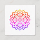 Rainbow Mandala Life Coach Counselor Vierkante Visitekaartje (Voorkant)