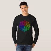 Rainbow Mandala Lotus Flower Sacred Geometry Yoga  T-shirt (Voorkant volledig)