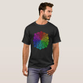 Rainbow Mandala Lotus Flower Sacred Geometry Yoga  T-shirt (Voorkant volledig)