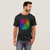 Rainbow Mandala Lotus Flower Sacred Geometry Yoga  T-shirt (Voorkant volledig)
