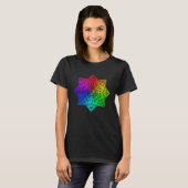 Rainbow Mandala Lotus Flower Sacred Geometry Yoga  T-shirt (Voorkant volledig)