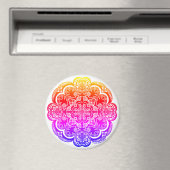 Rainbow Mandala Magneet (Insitu (Vaatwasser))