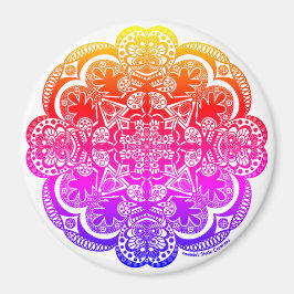 Rainbow Mandala Magneet