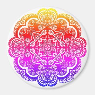Rainbow Mandala Magneet