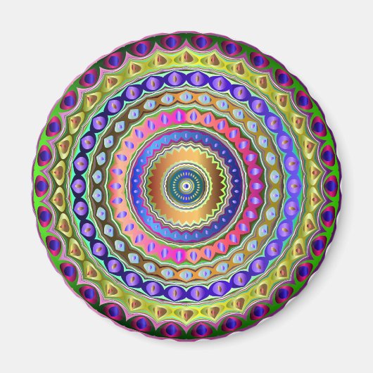 Rainbow Mandala Magneet (Voorkant)
