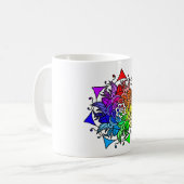 Rainbow Mandala Mok 11 oz. (Voorkant links)