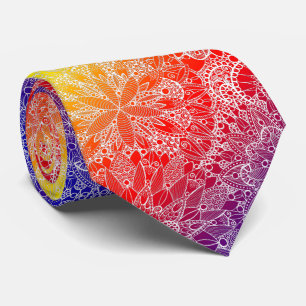 Rainbow Mandala Pattern-Stropdas Stropdas