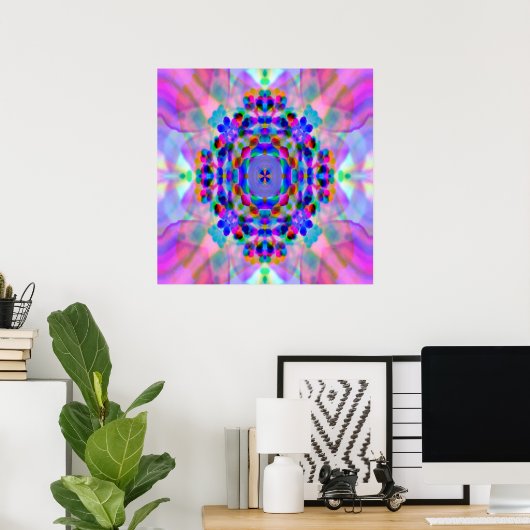 Rainbow Mandala... Poster (Thuiskantoor)