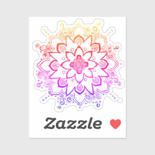 Rainbow Mandala Sticker (Vel)